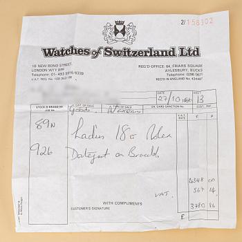 Rolex, Datejust, "Dégradé Diamond Dial", ca 1986.