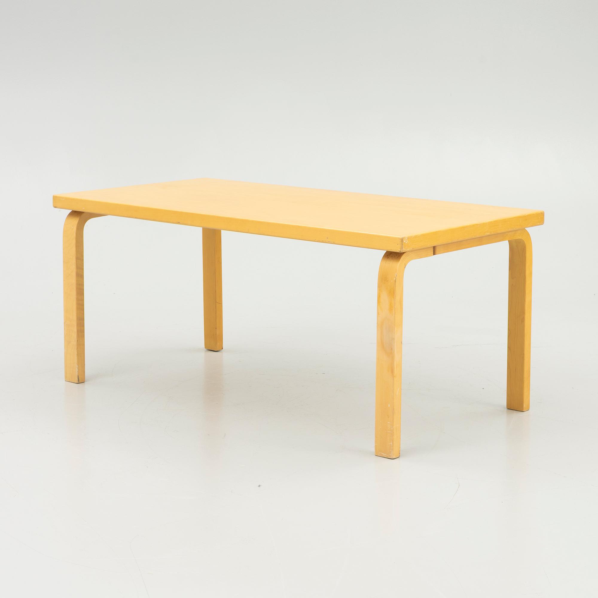 Alvar Aalto, table, Artek, second half of the 20th century.