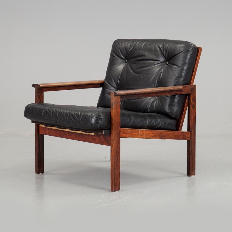 ILLUM WIKKELSÖ, soffa samt fåtölj, "Capella", N Eilersen, 1960/70-tal.