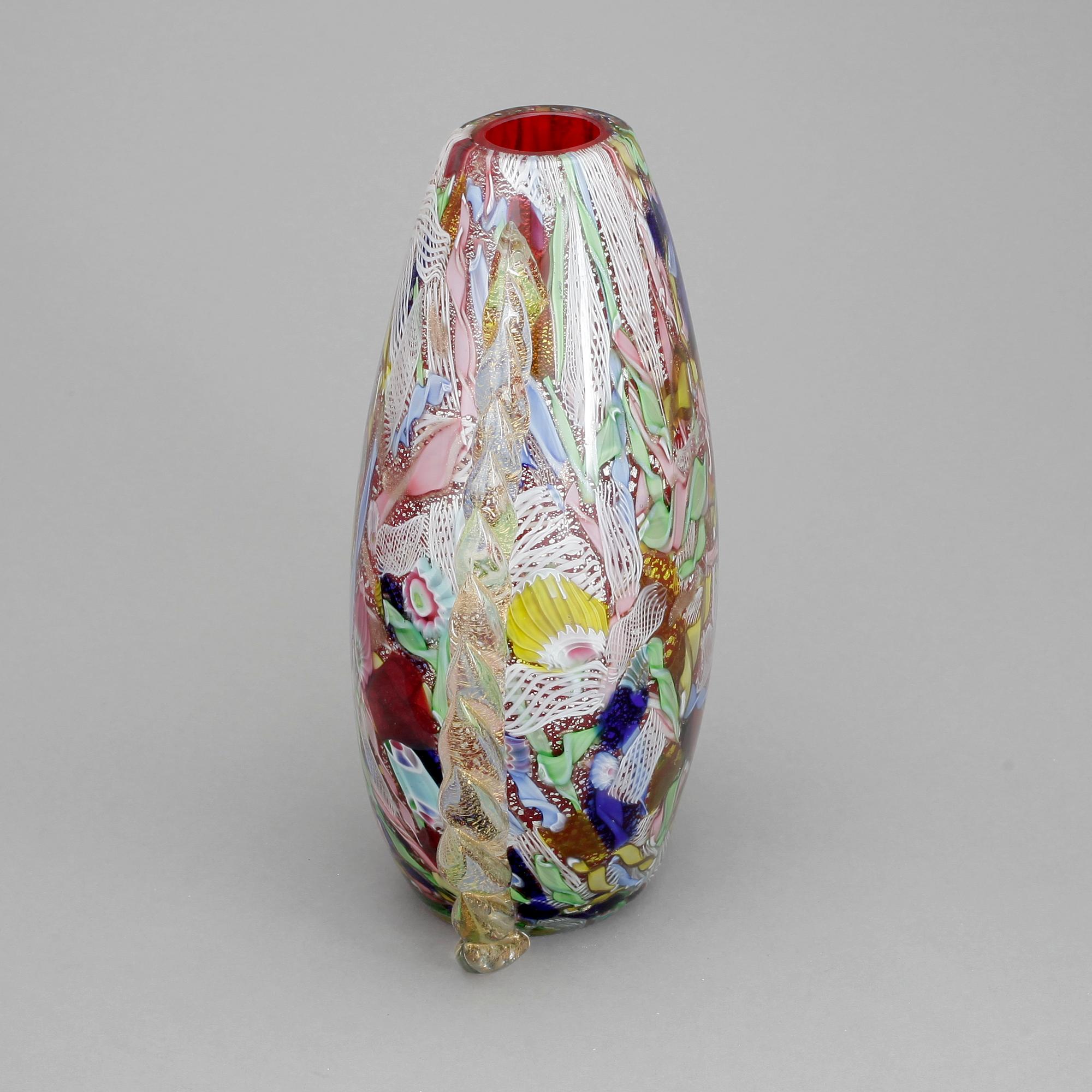 VAS, glas, Murano, ej signerad, Italien, 1900-tal.