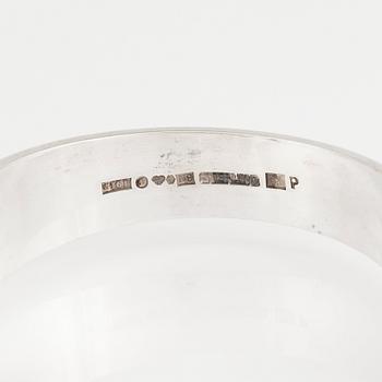 Sigurd Persson, armring, Stockholm 1963, sterling silver, delvis förgyllt och rökcitrin, smed Peter Schmitt.