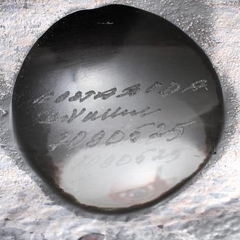 FLASKA, glas, Bertil Vallien, Kosta Boda, 1980/90-tal.