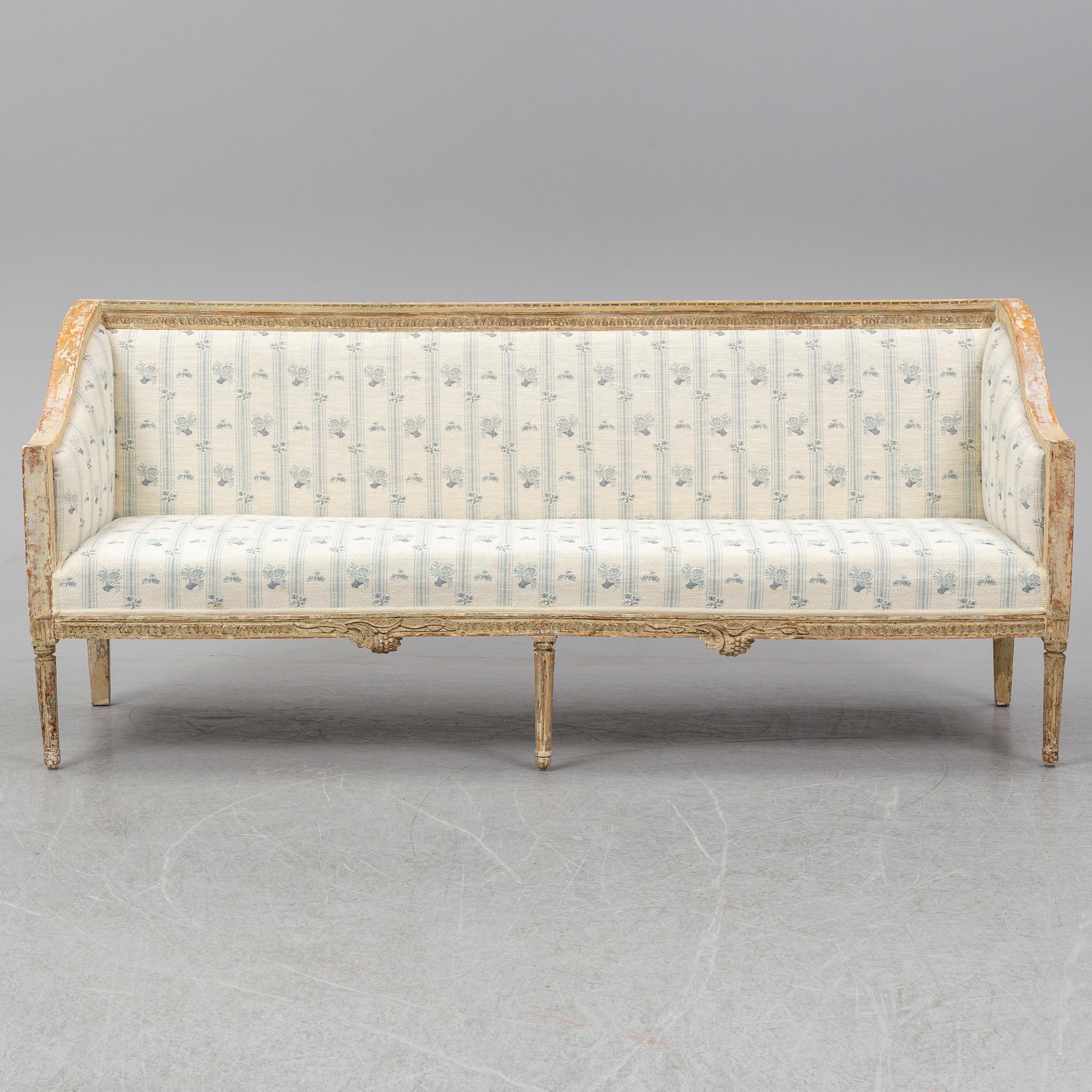 An end of the 18th Century Gustavian sofa.