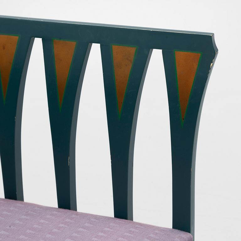 Eliel Saarinen, armchairs, a pair, "Blue Chair", Adelta, Finland 1983.