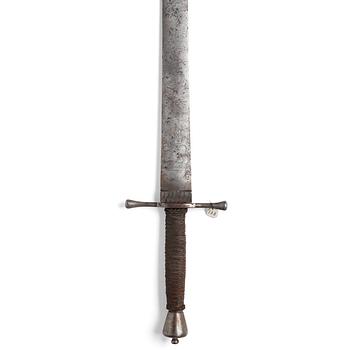 26. SWORD, Dutch/German, the blade from the 1640's, the hilt possibly later.