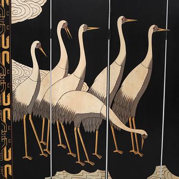 A Japanese folding screen, second half of the 20th century.