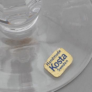 VINGLAS, 10 st, "Prince", Göran Wärff, Kosta Boda.