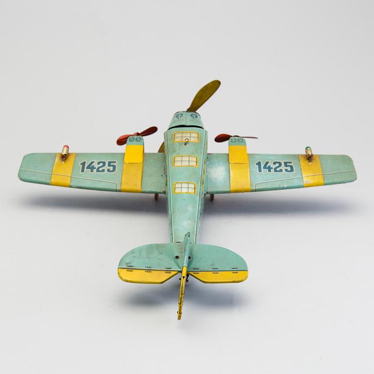 A tinplate Tipp & Co airplane, Germany, 1930s.