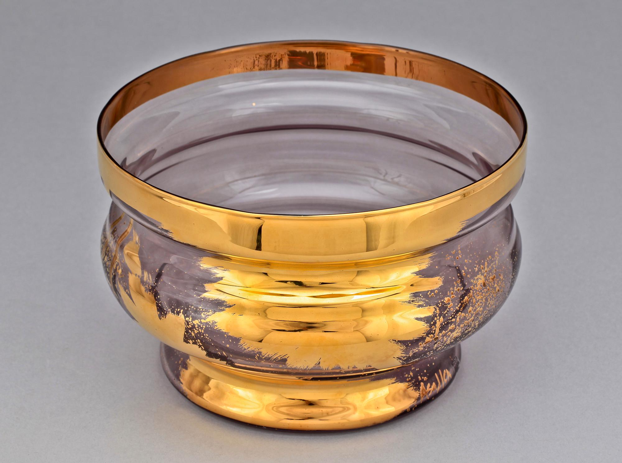 SKÅL, glas, "Jackie aubergine", Åsa Jungnelius, Kosta Boda, 2000-tal, sign o numr 7050903.