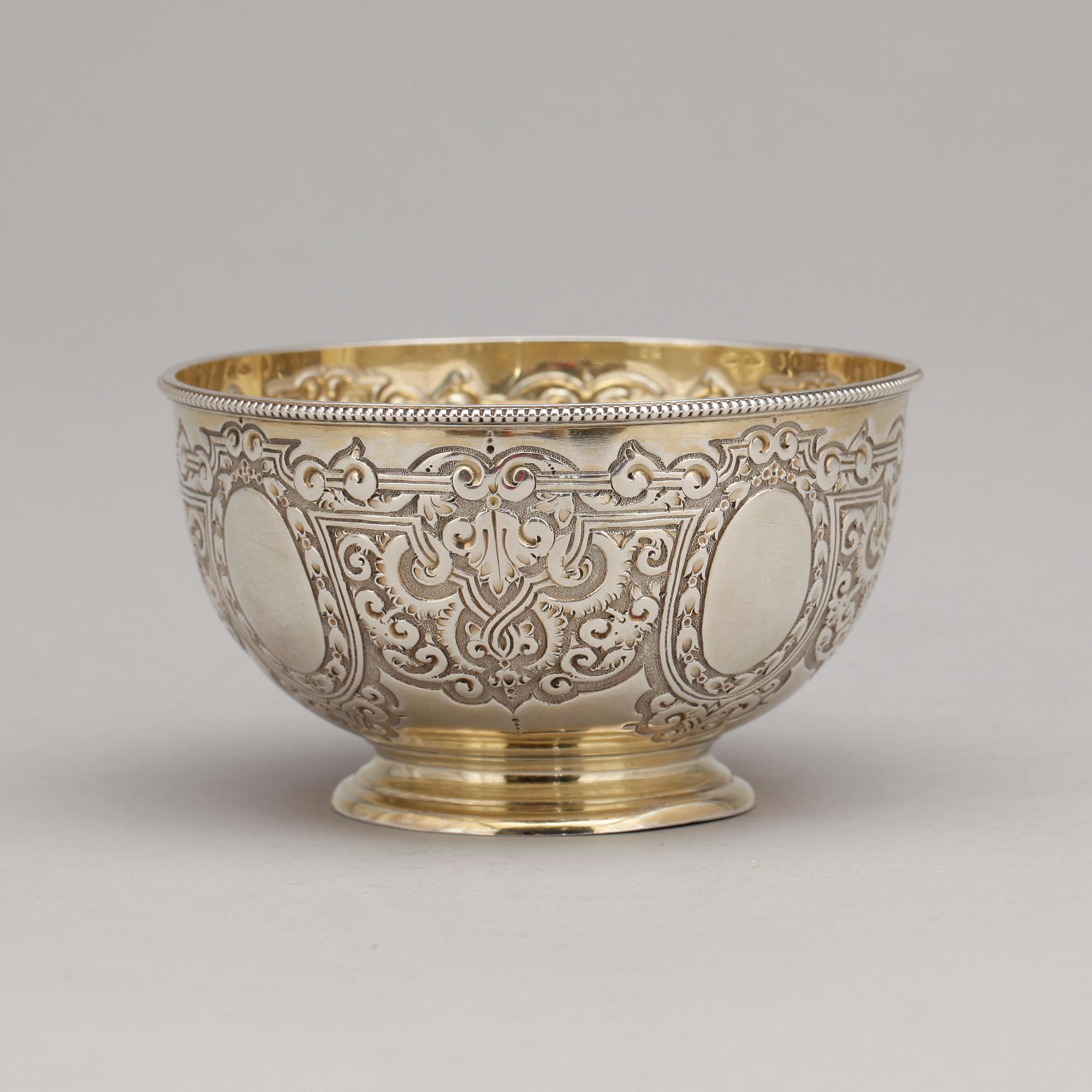 SKÅL, silver, London, England, Martin Hall & Co, 1876. Vikt ca 163 g.