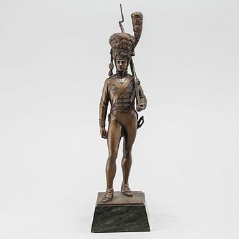 after, patinated bronze, signed.