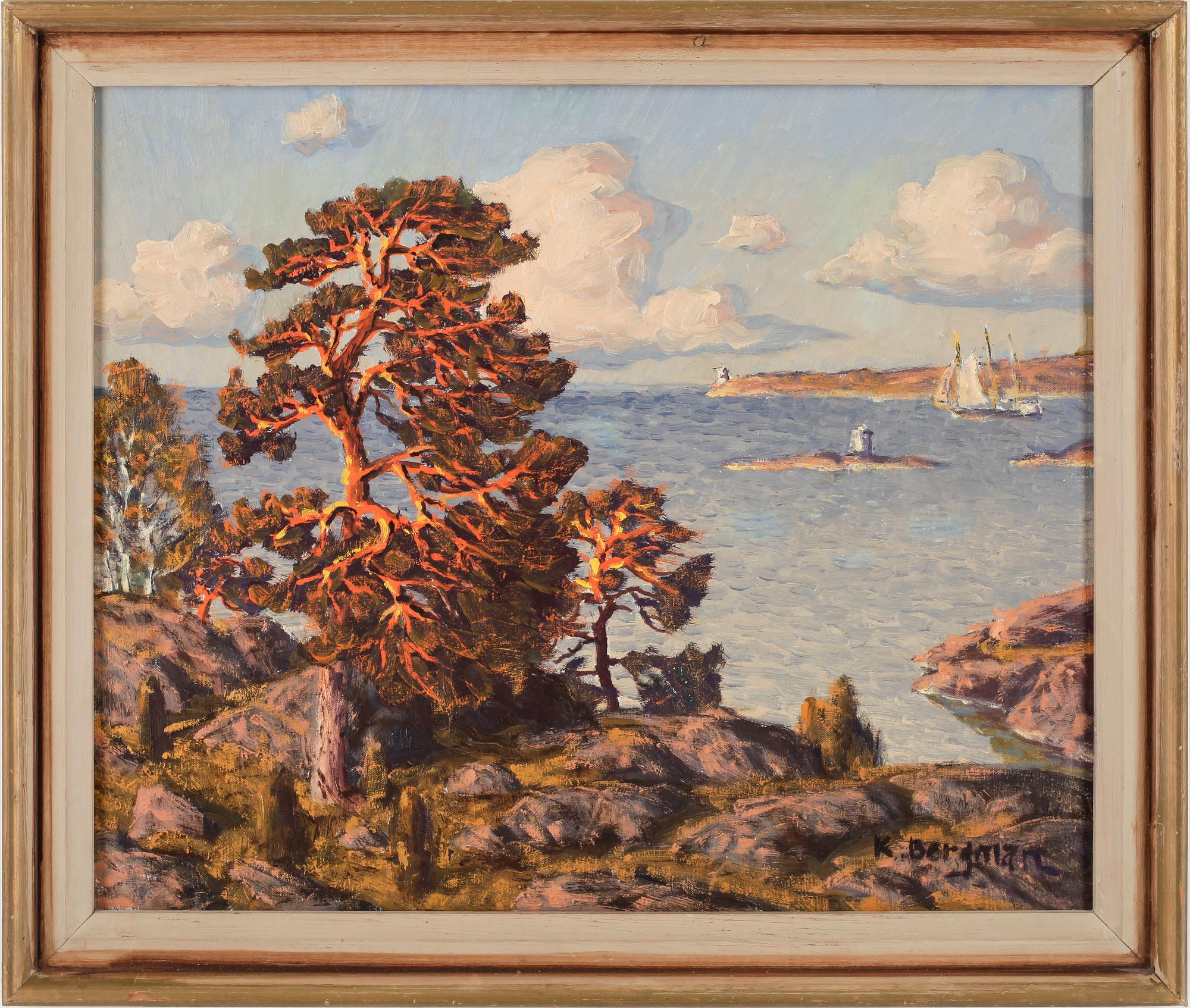 KARL BERGMAN. Olja på duk. Sign K. Bergman.