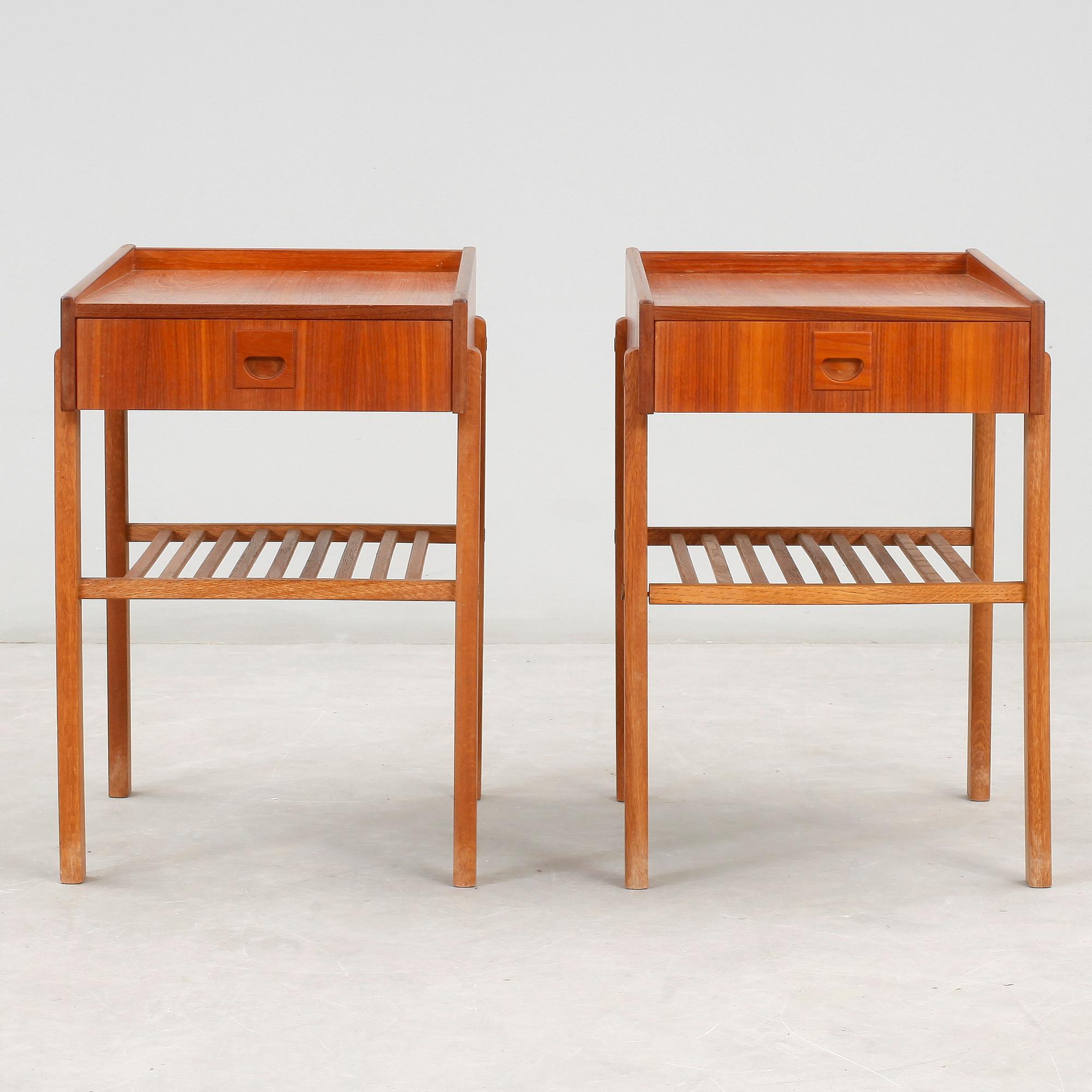 SÄNGBORD, ett par, 1950/60-tal.