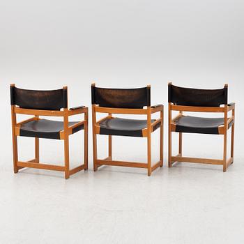 Sven Kai-Larsen, three armchairs, Rälta snickeri, 1960s.