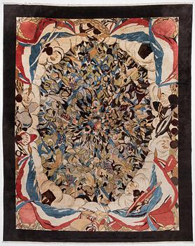 A carpet, c. 460 x 370 cm.