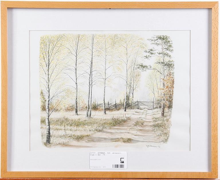 GÖTHMAN, ULF, akvarell. Sign o dat -78.