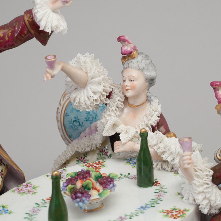 A early 20th century Sitzendorf porcelain figurine from Germany.