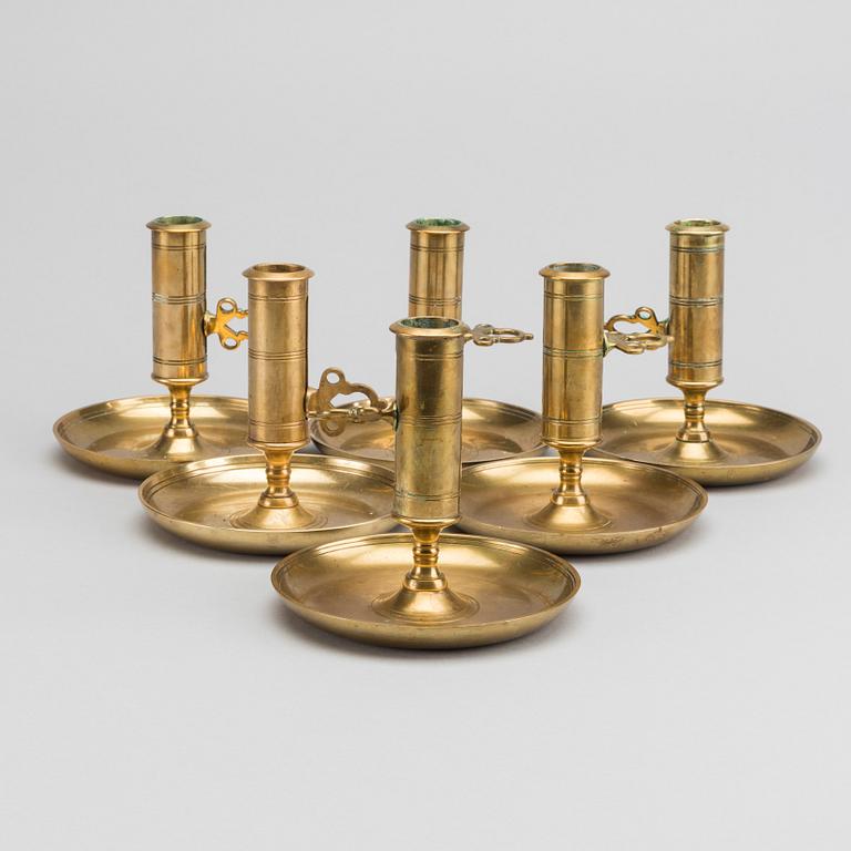 SIX SWEDISH CANDLESTICK BY SKULTUNA.