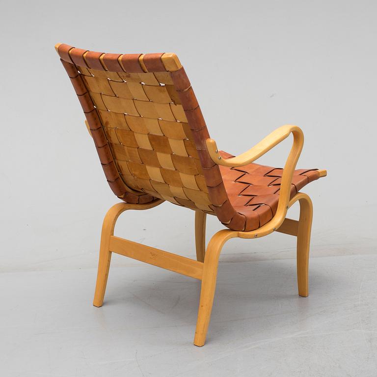 BRUNO MATHSSON, karmstol, "Eva", Firma Karl Mathsson, Värnamo, 1974.