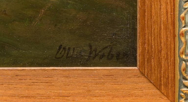 Otto Weber, oil on board, signed.