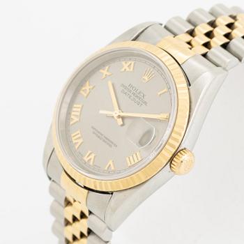 Rolex, Oyster Perpetual, Datejust, Chronometer, armbandsur, 36 mm.