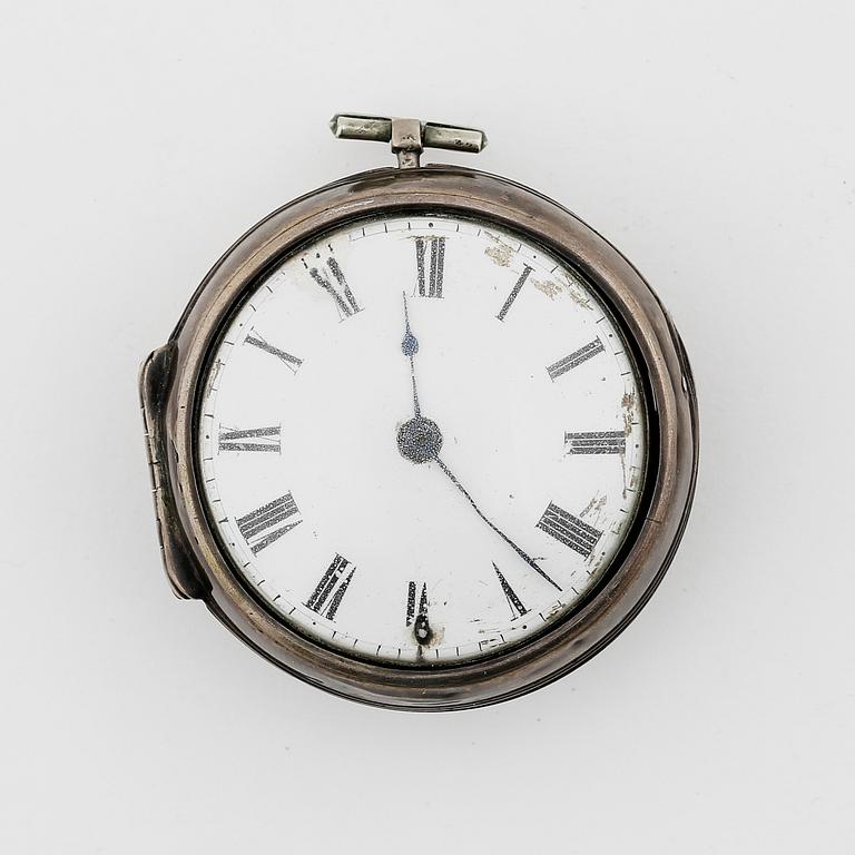 HERRFICKUR, silver, märkt OS Allsoppeas?, Smithfeld, 1700-tal. Vikt ca 139 gram.