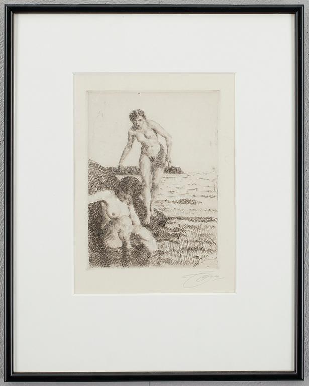 ANDERS ZORN, etsning, signerad.