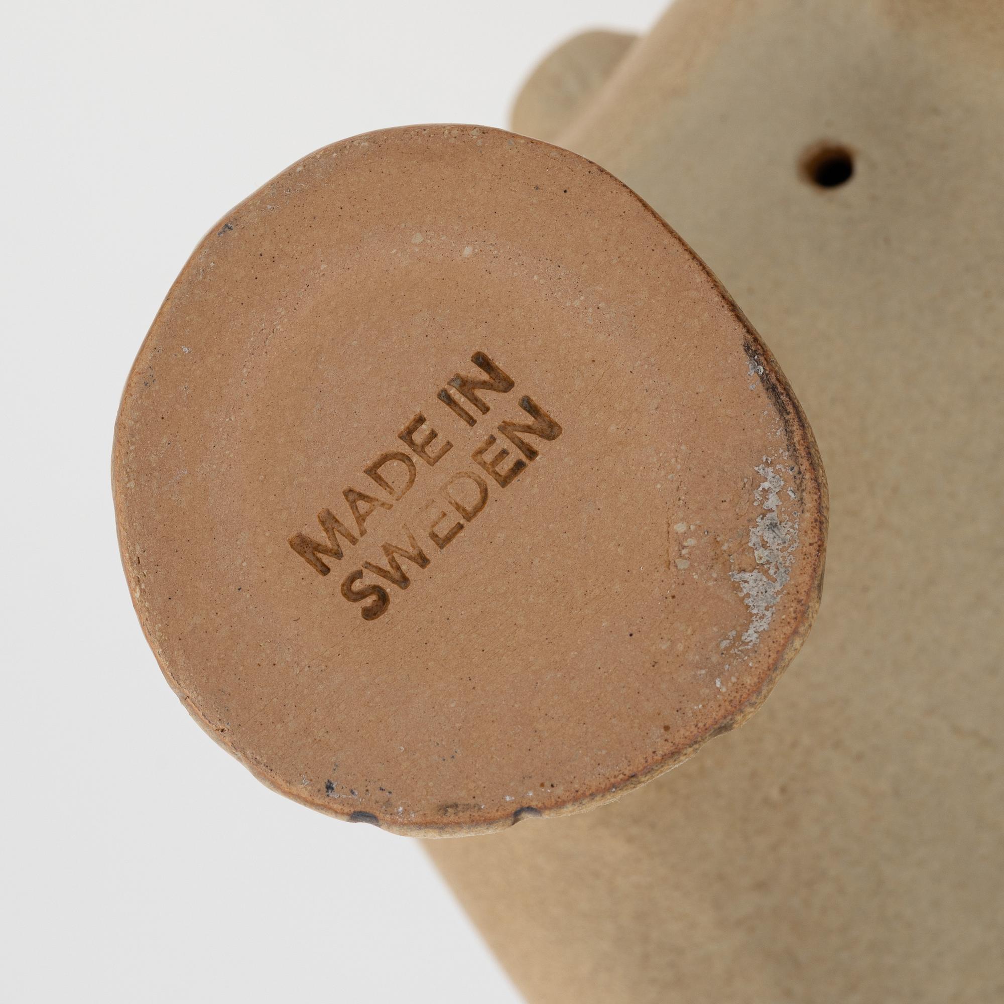 Lisa Larson, a 'Bulldog Maxi' stoneware sculpture, K-studion Gustavsberg, signed.