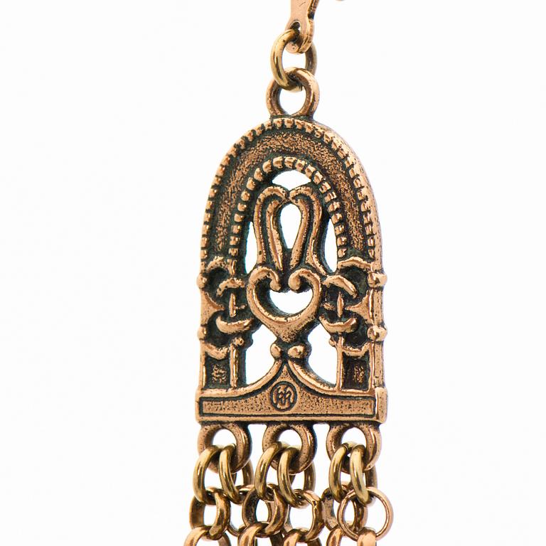 HALSSMYCKE, ARMBAND och ÖRHÄNGEN, brons. "Hämäläinen juhlakääty" Kalevala Koru.