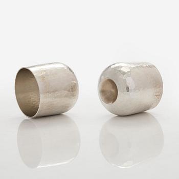 Tapio Wirkkala, bägare, 6 st, silver, TW 469, Kultakeskus, Tavastehus 1978 och 1979.