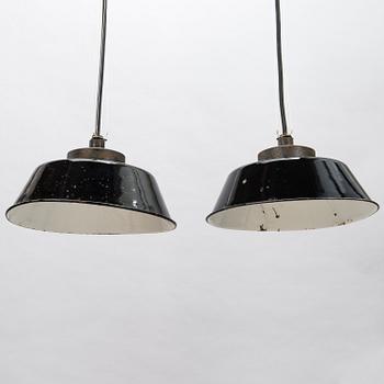 PAAVO TYNELL, Two 1930's '2521-53' industrial light for Taito Finland.