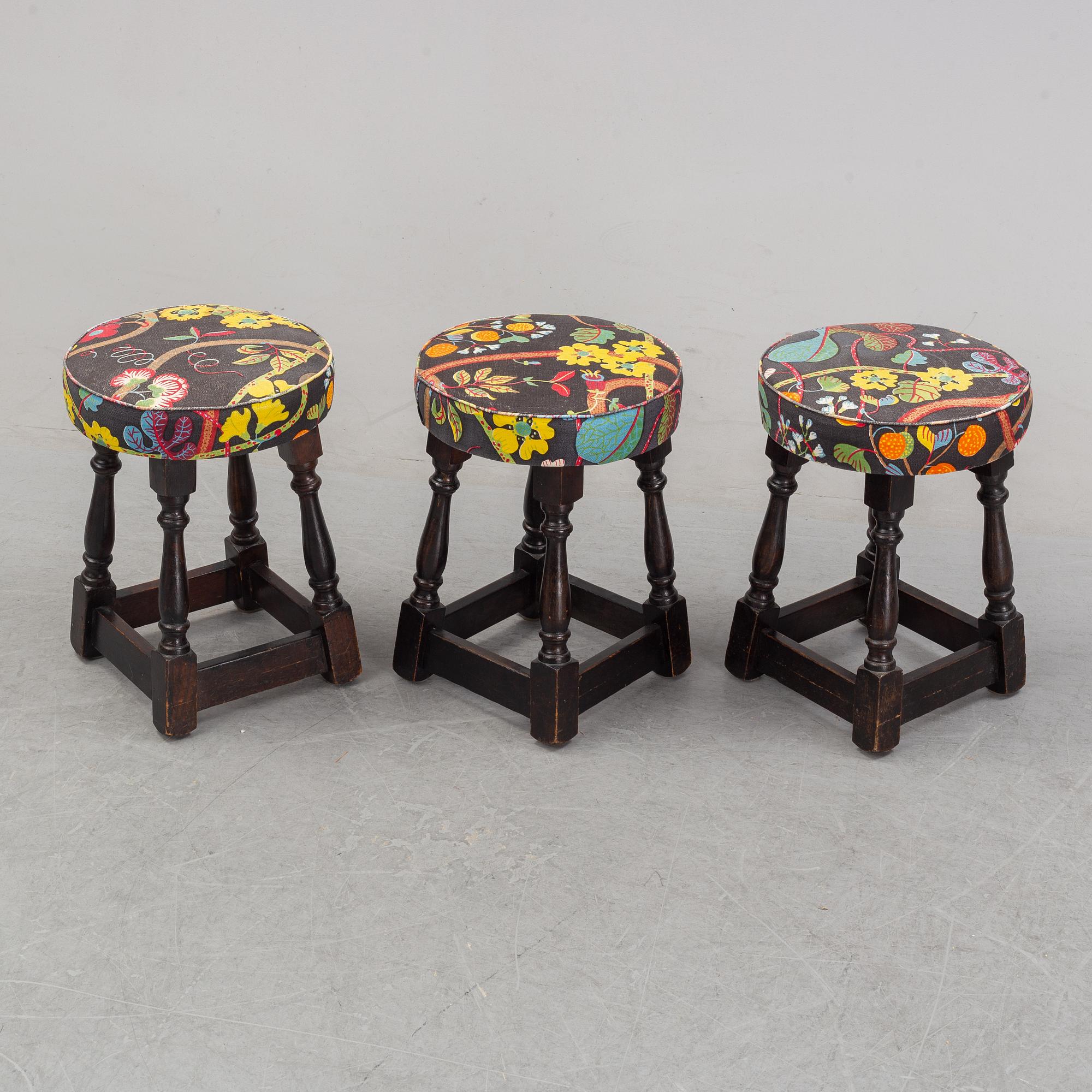 Three stools, first half of the 20th Century.