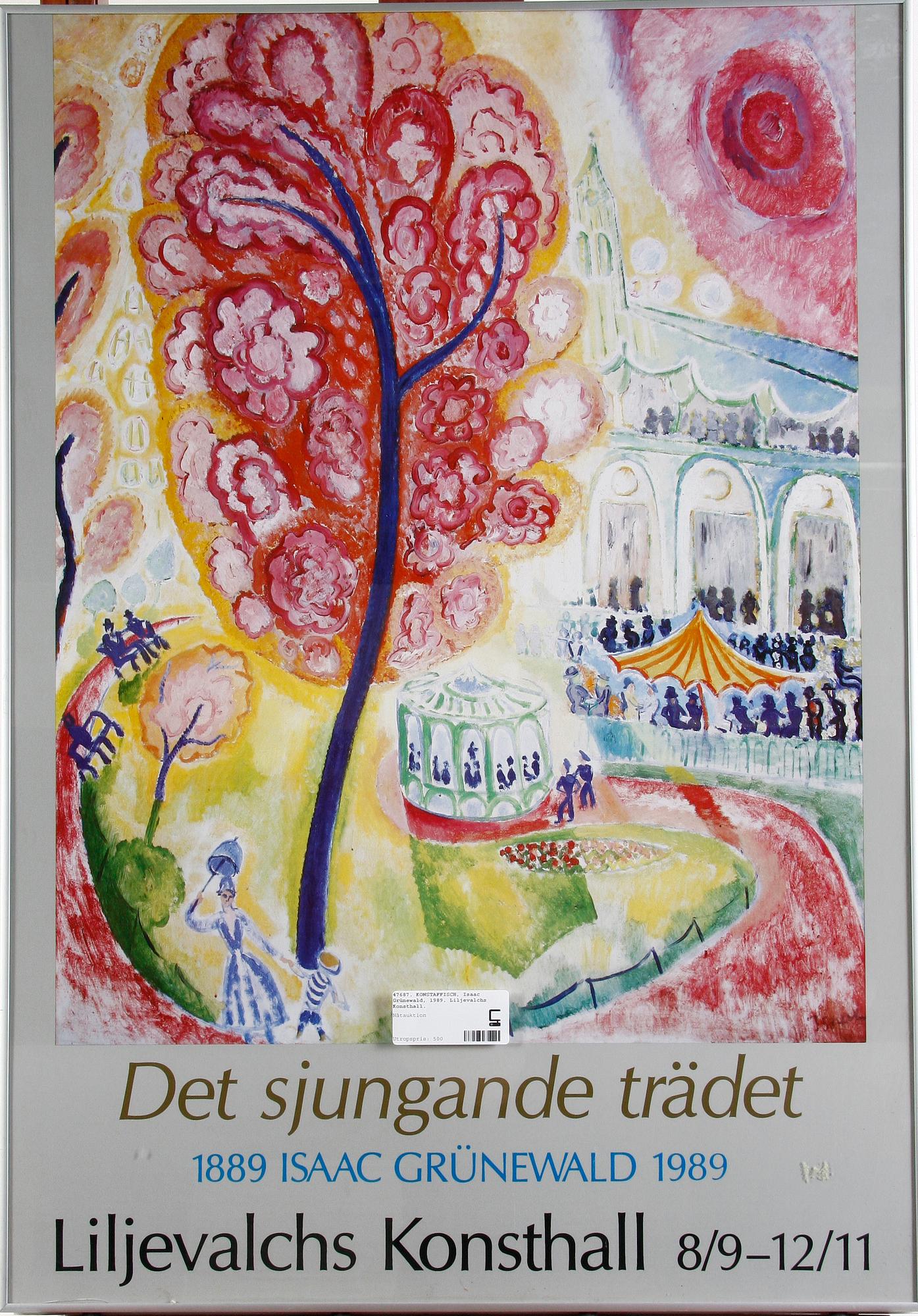 KONSTAFFISCH, Isaac Grünewald, 1989. Liljevalchs Konsthall.