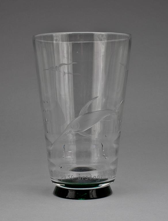 VAS, glas, Orrefors, 1900-tal.