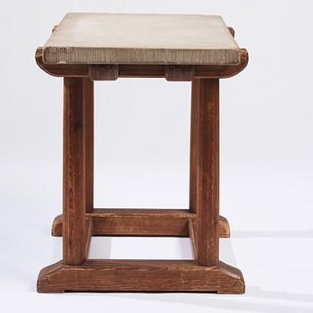 Axel Einar Hjorth, a stained pine and limestone top "Sandhamn" table, Nordiska Kompaniet, Sweden 1931.