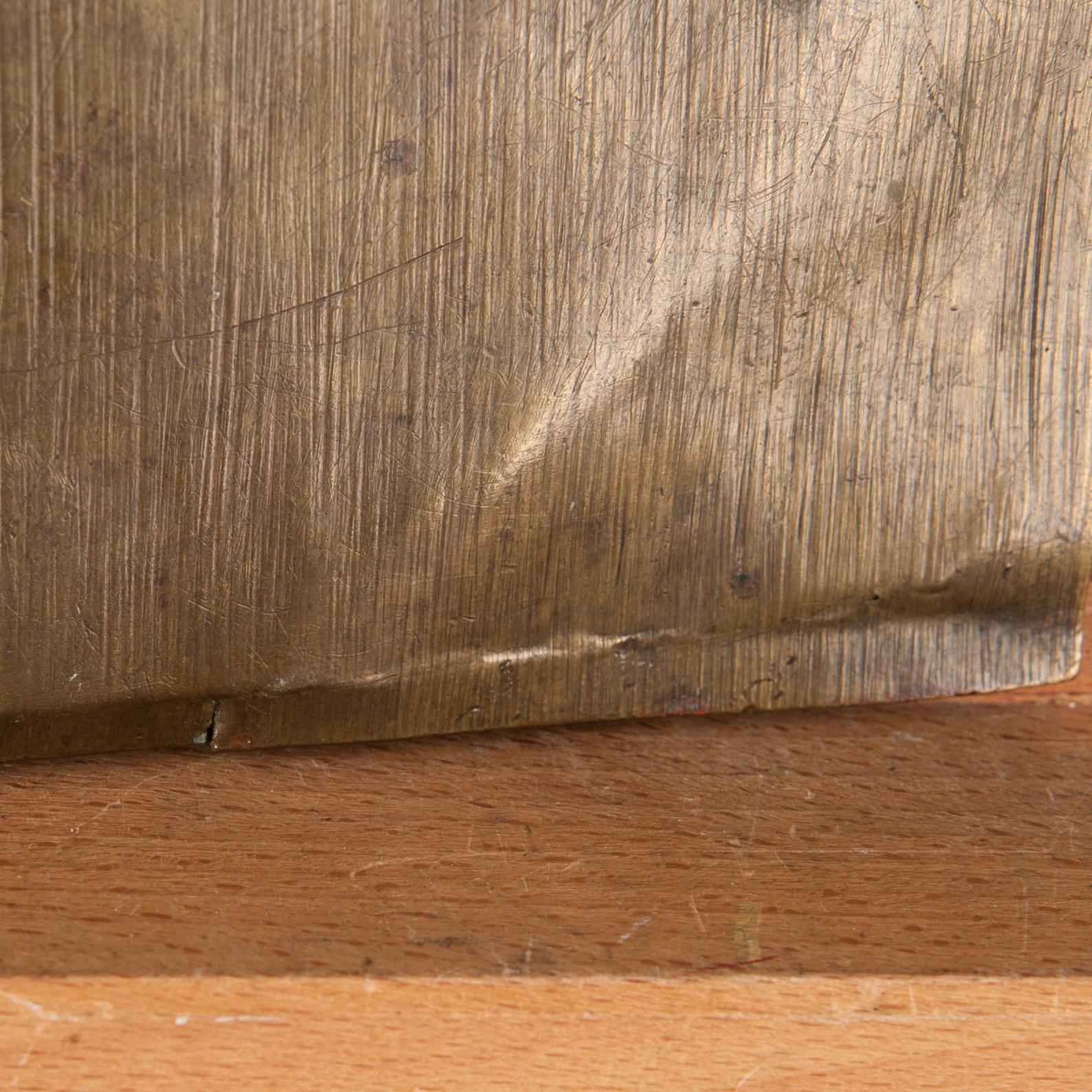 IKON, triptyk, mässing samt emalj, Ryssland 1800-tal.