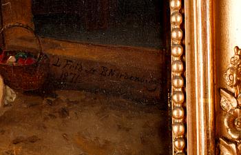 LUDVIG FRID, kopia efter Bengt Nordenberg, olja på duk. Bär sign och dat 1871.