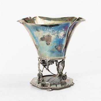 JE Skreij, bowl on foot, silver, Falun 1929.