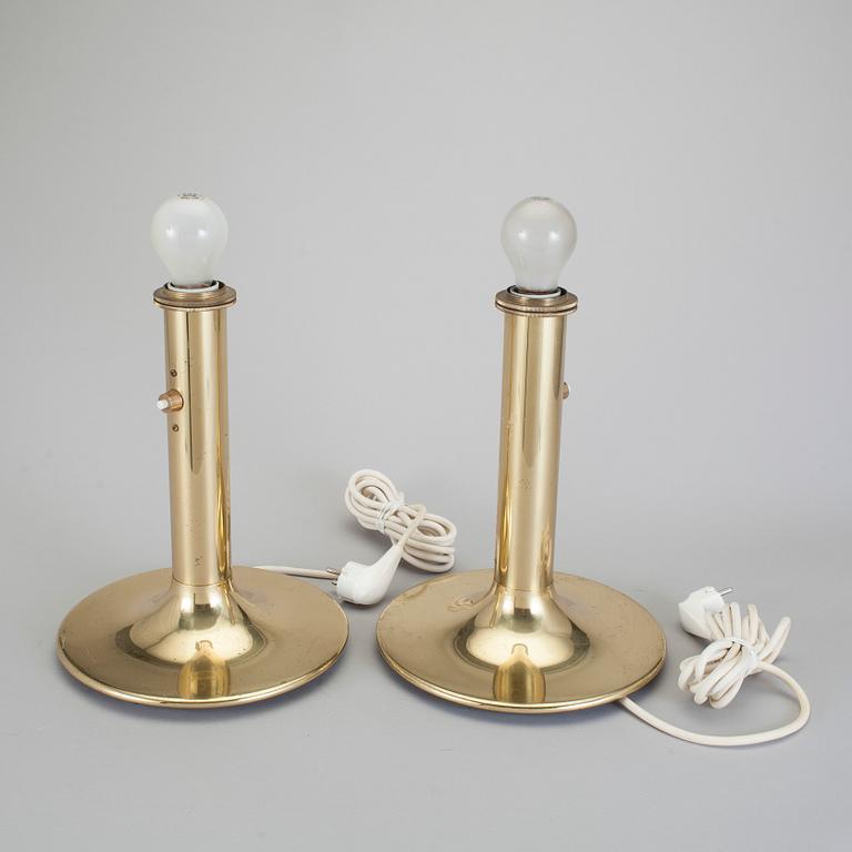 BORDSLAMPOR, ett par, Ateljé Lyktan, 1900-talets andra hälft.