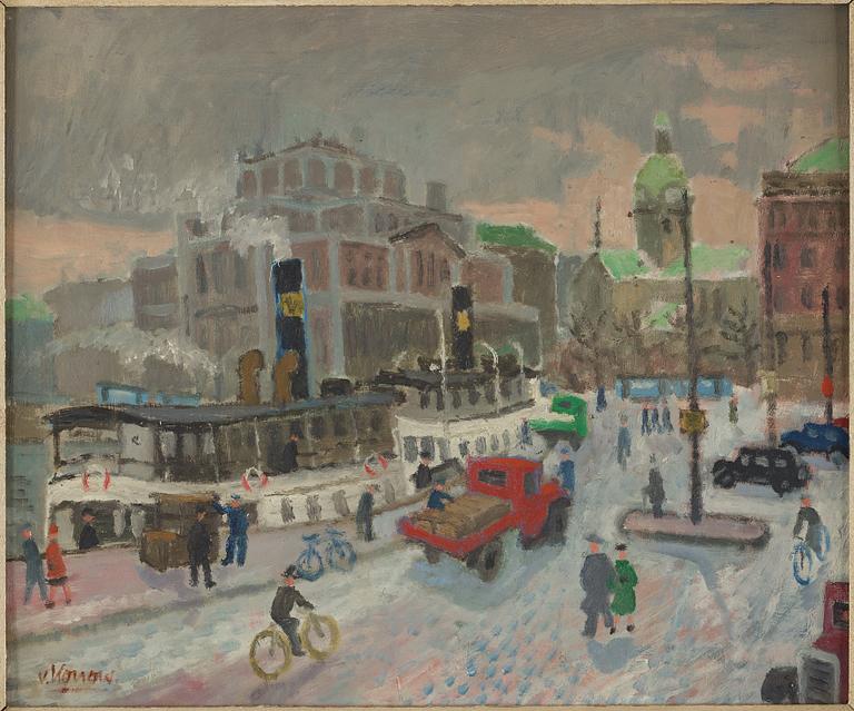 JURGEN VON KONOW, Oil on panel, signed.