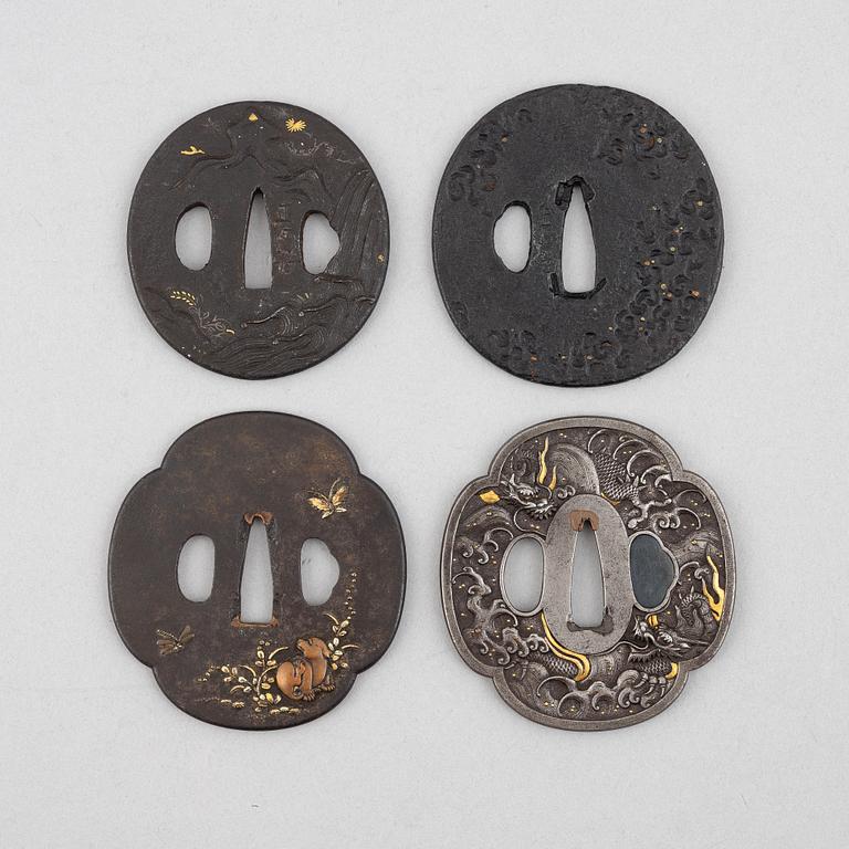 Four tsubas, Japan Edo.