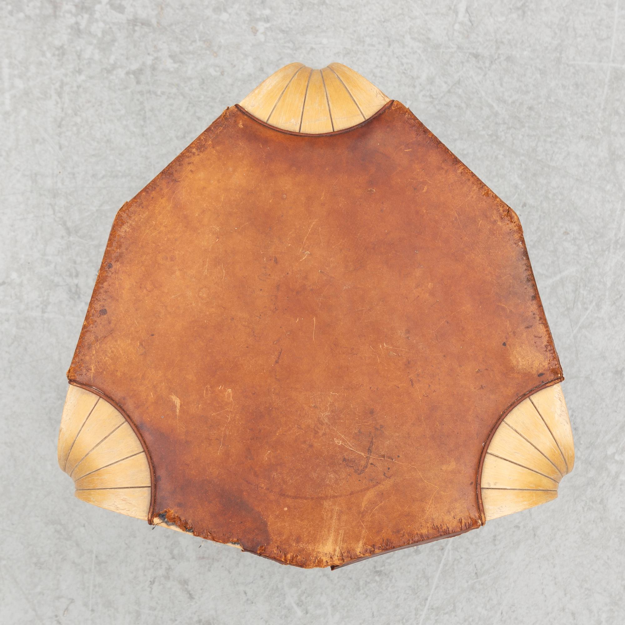 Alvar Aalto, a model X602 stool, Artek, 1960's.