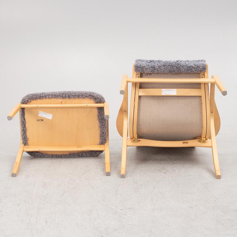 Yngve Ekström, armchair with footstool, "Lamino", Swedese, 2007.