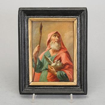 OKÄND KONSTNÄR, olja på träpannå, osignerad, 1700/1800-tal.