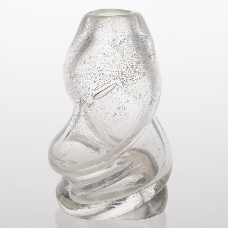 A glass vase signed K. Franck - Iittala.