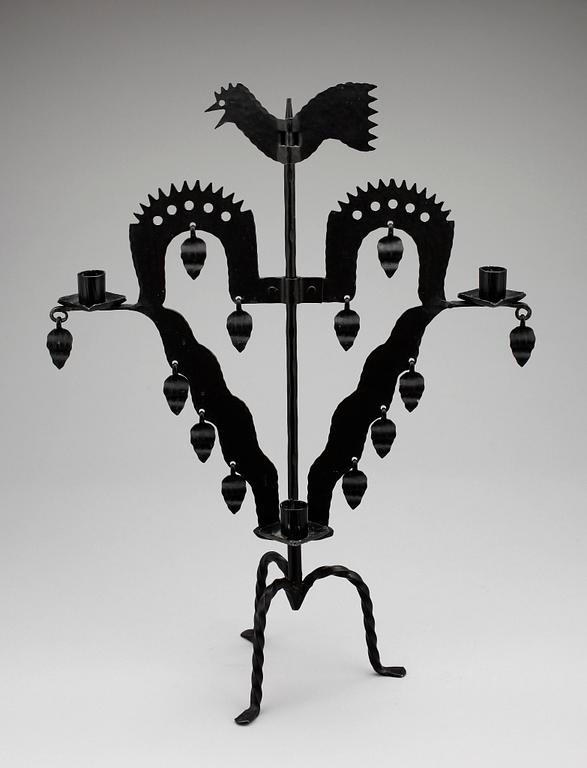 KANDELABER, smide, sk tuppstake, 1900-tal.