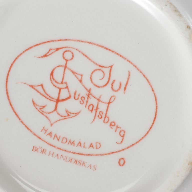 SERVISDELAR, 6 delar, flintgods, "God Jul", Gustavsberg, 1900-talets andra hälft.