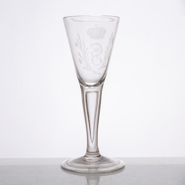 A Gustavian glass, late 18th 
Century.