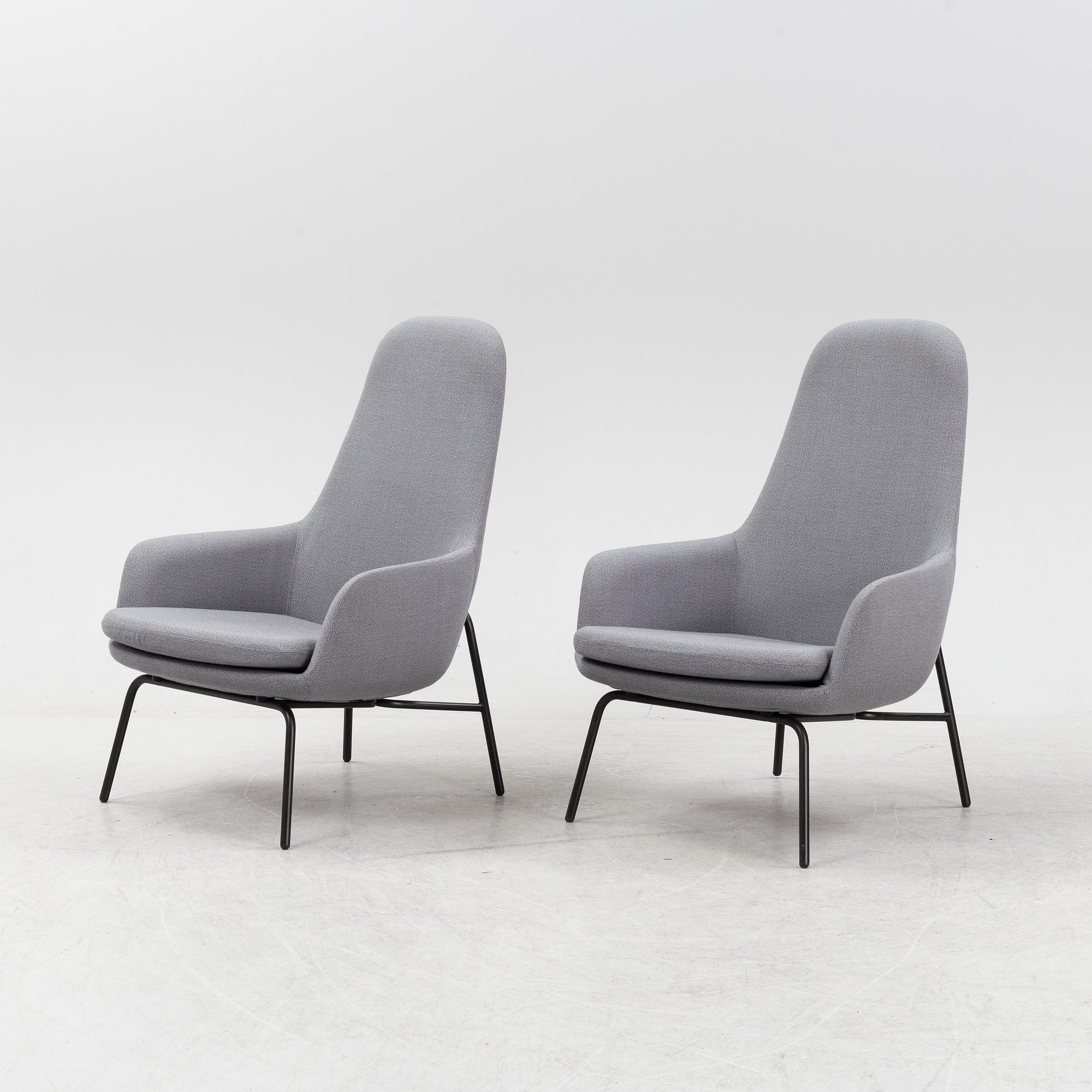 Simon Legald, fåtöljer, ett par, 'Era Lounge Chair High', Normann Copenhagen. Modellen formgiven 2014.
