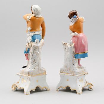 FIGURER, 1 par, porslin, 1800-talets andra hälft.